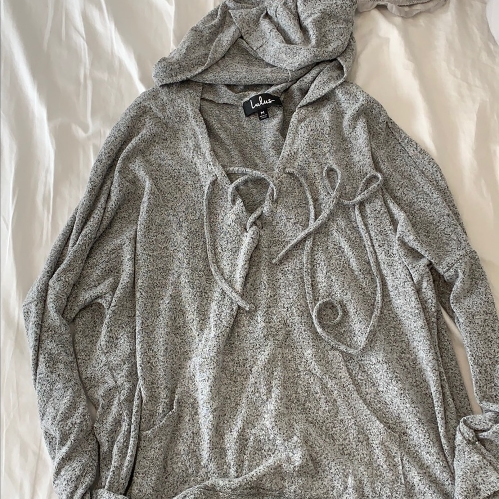 Lulus soft gray hoodie